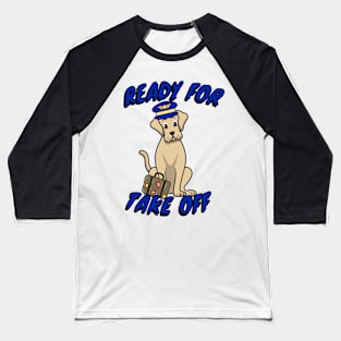 Funny Pilot Brown Big Dog Baseball T-Shirt